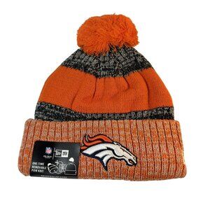 Denver Broncos New Era Winter Knit Hat Beanie Fleece Lined One Size NWT